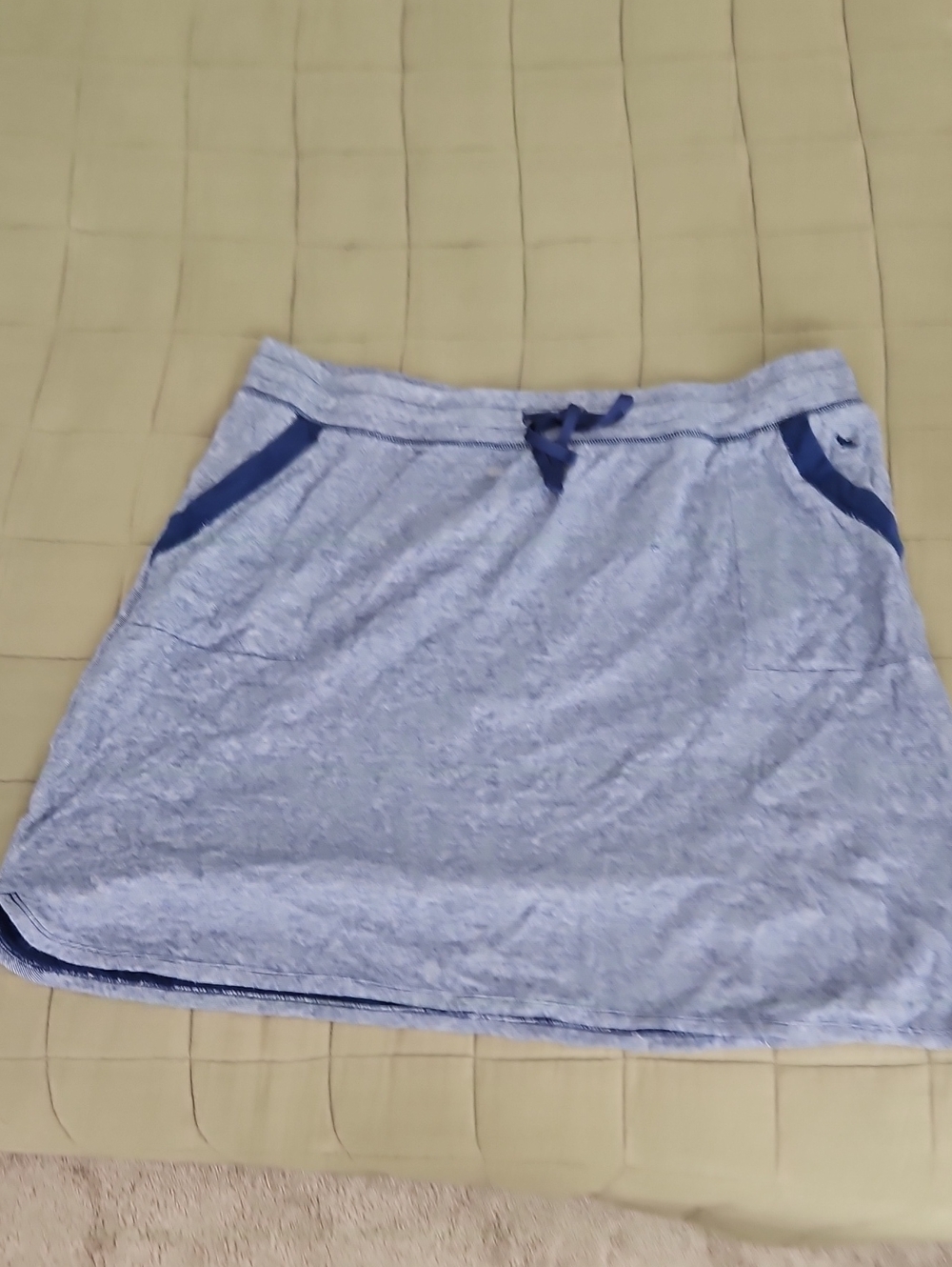 Eddie Bauer Blue Drawstring Skirt